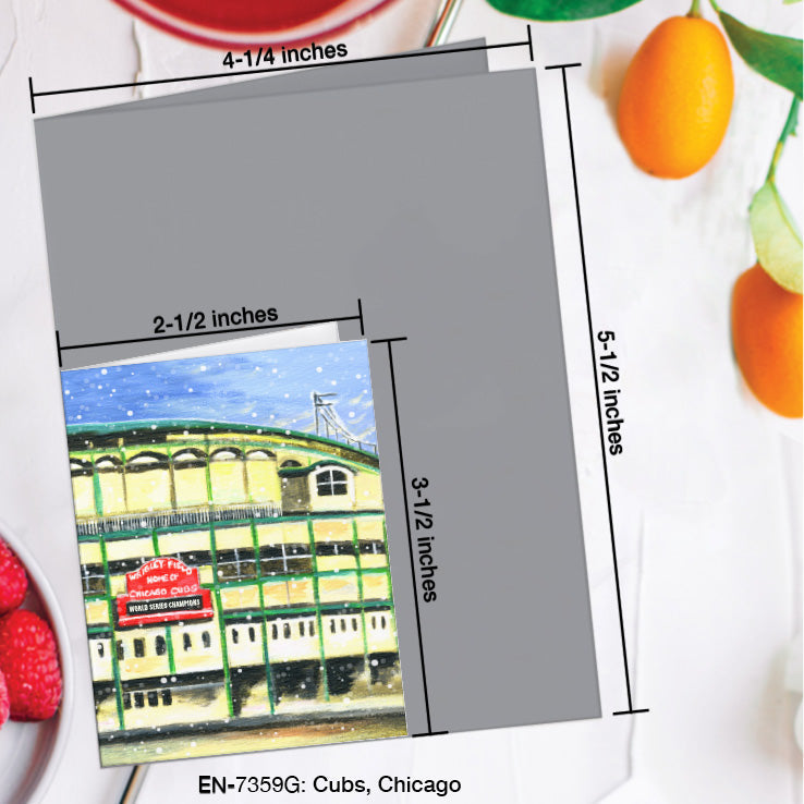 Cubs, Chicago, Greeting Card (7359G), Enclosure Card, www.printedcanvas.com