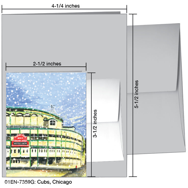Cubs, Chicago, Greeting Card (7359G), Enclosure, printedcanvas.com