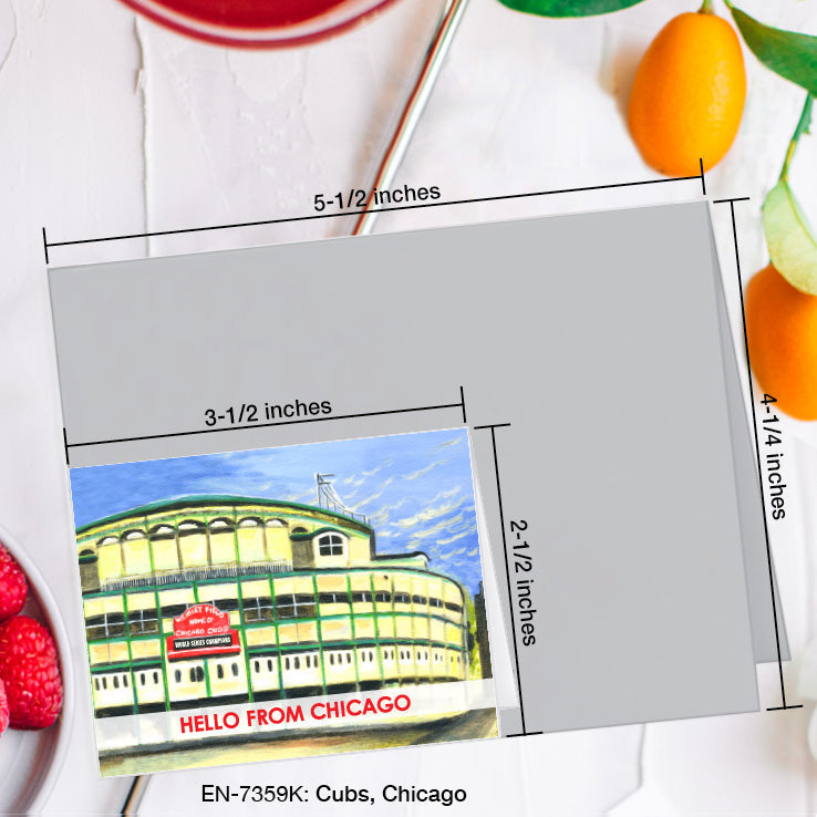 Cubs, Chicago, Greeting Card (7359K), Enclosure, www.printedcanvas.com