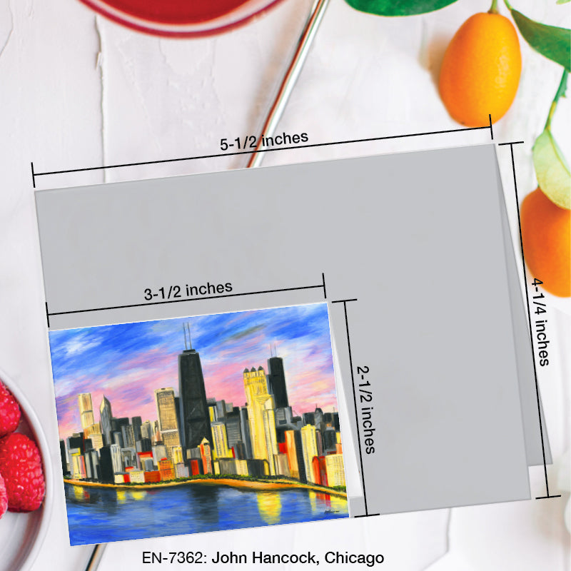 John Hancock, Chicago, Greeting Card (7362A), Enclosure Card, www.printedcanvas.com