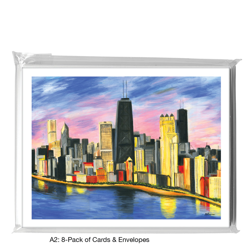 John Hancock, Chicago, Greeting Card (7362), A2 8-Pack, printedcanvas.com