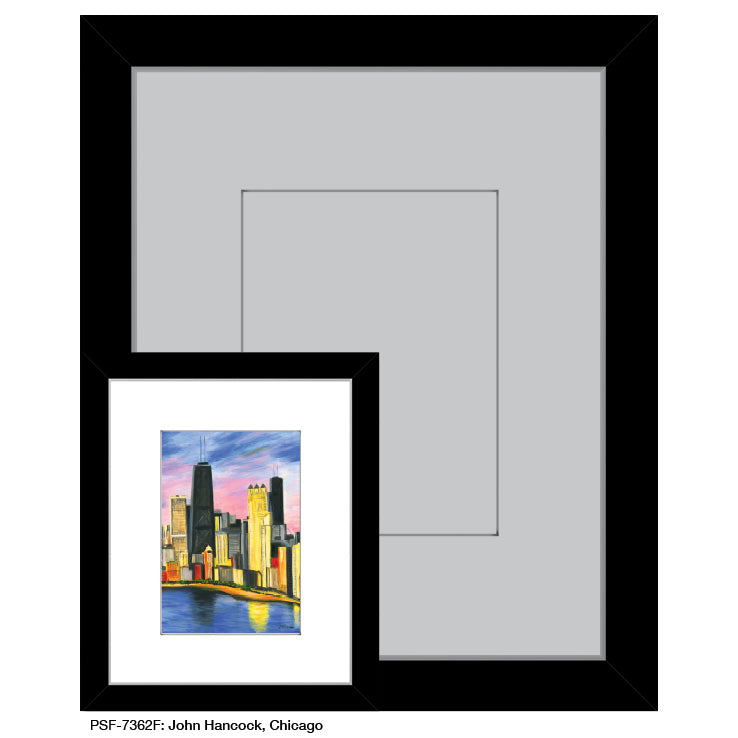 John Hancock, Chicago, Print (#7362F), Print Matted, www.printedcanvas.com