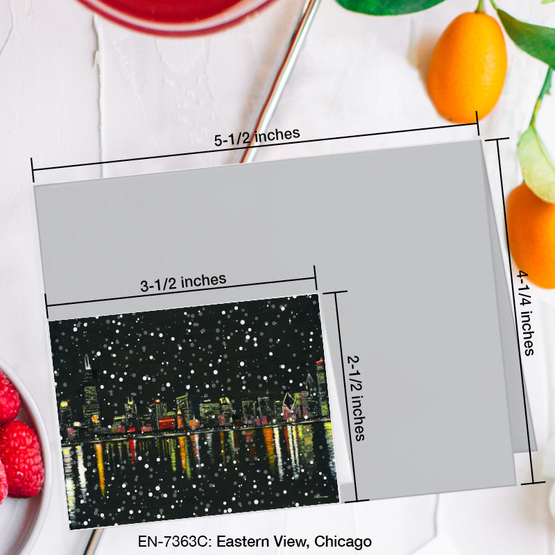 Eastern View, Chicago, Greeting Card (7363C), Enclosure Card, www.printedcanvas.com