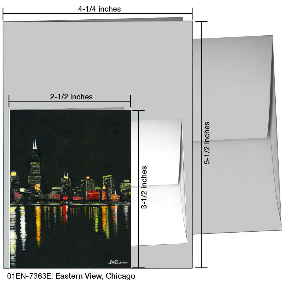 Eastern View, Chicago, Greeting Card (7363E), Enclosure, www.printedcanvas.com