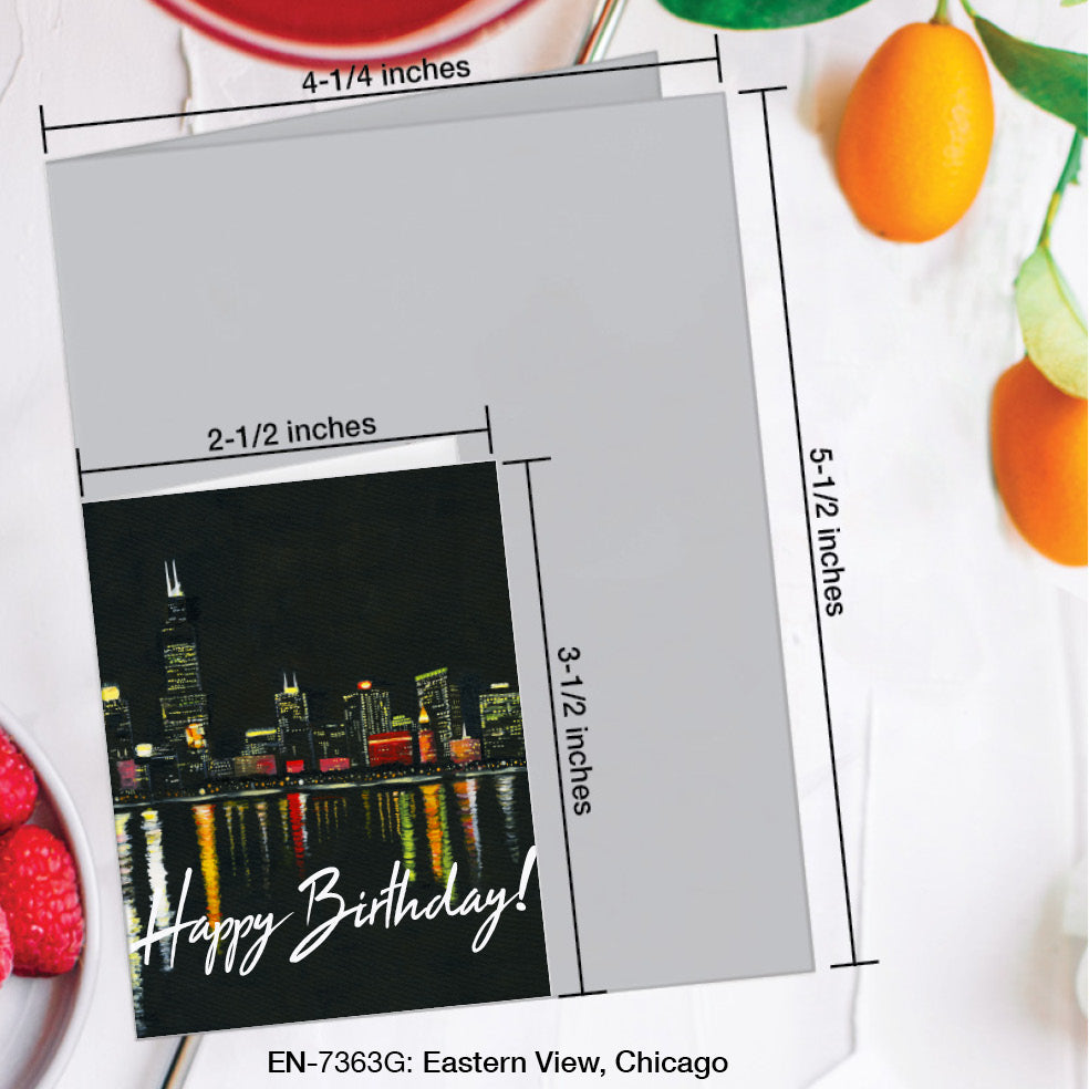 Eastern View, Chicago, Greeting Card (7363G), Enclosure, www.printedcanvas.com