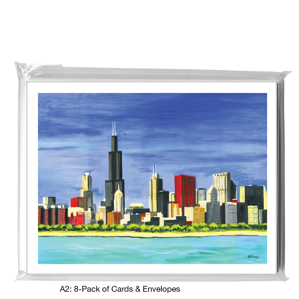 Willis Tower, Chicago, Greeting Card (7364B), A2 Card 8-Pack, www.printedcanvas.com