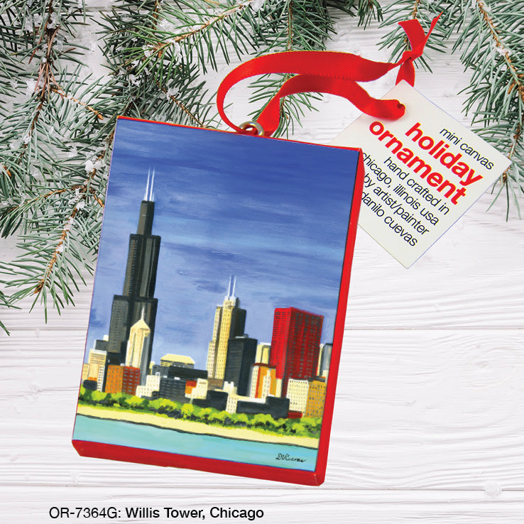 Willis Tower, Chicago, Ornament (OR-7364G), Front, printedcanvas.com