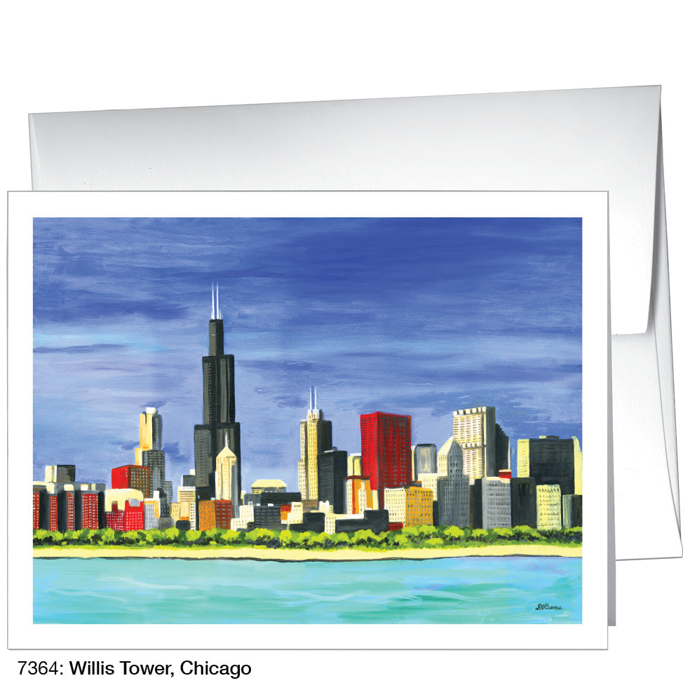 Willis Tower, Chicago, Greeting Card (7364B), A2 Card Front, www.printedcanvas.com