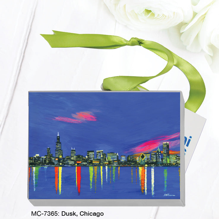 Dusk, Chicago, Mini Canvas (MC-7365), Front, printedcanvas.com