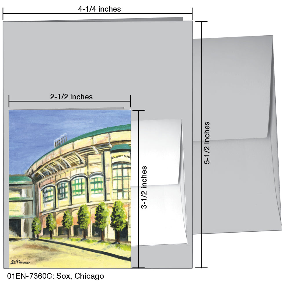 Sox, Chicago, Greeting Card (7360C), Enclosure Card, www.printedcanvas.com