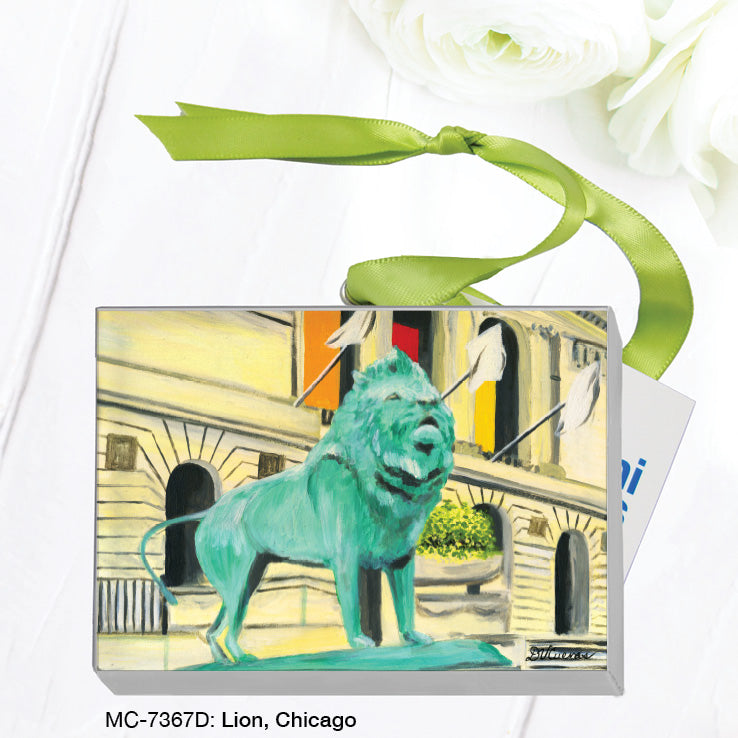Lion, Chicago, Mini Canvas (MC-7367D), Front, printedcanvas.com