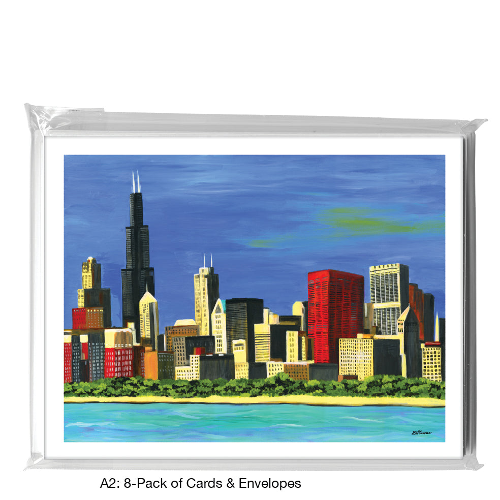 Lakefront, Chicago, Greeting Card (7379), A2 8-Pack, printedcanvas.com
