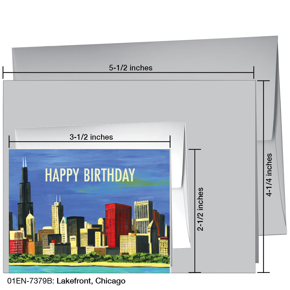 Lakefront, Chicago, Greeting Card (7379B), Enclosure, printedcanvas.com