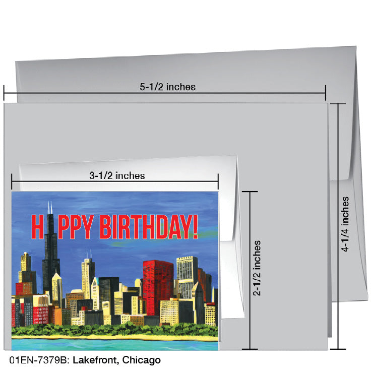 Lakefront, Chicago, Greeting Card (7379B), Enclosure Card, printedcanvas.com