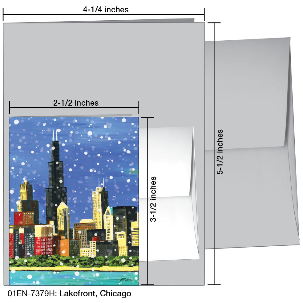 Lakefront, Chicago, Greeting Card (7379H), Enclosure, printedcanvas.com