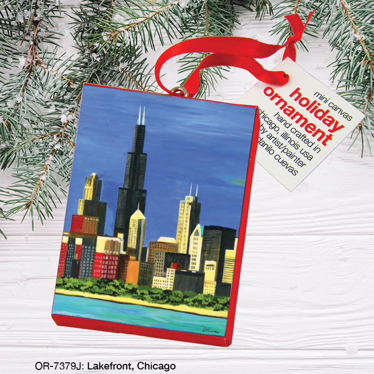 Lakefront, Chicago, Ornament (OR-7379J), Front, printedcanvas.com