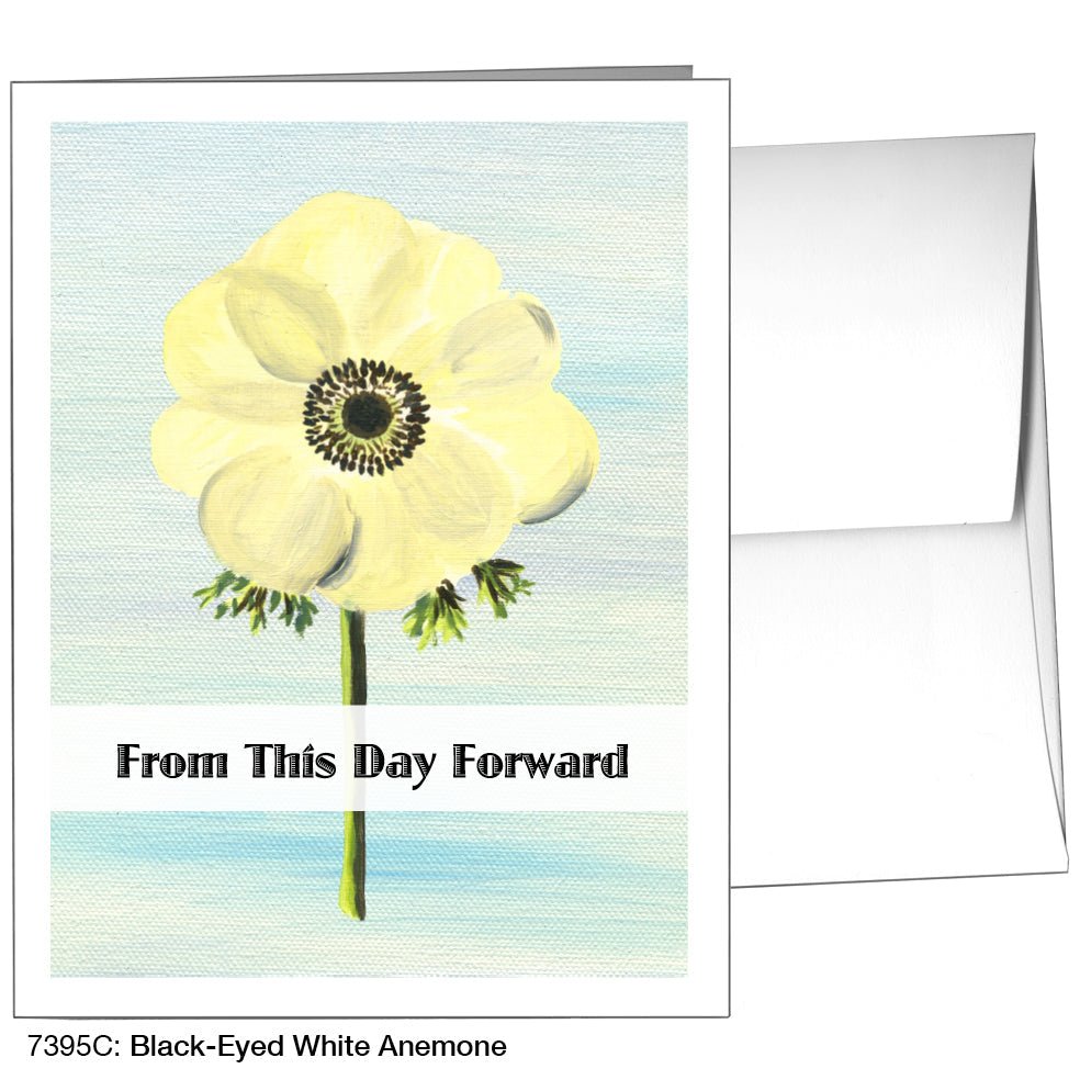 Black-Eyed White Anemone, Greeting Card (7395C), A2, printedcanvas.com