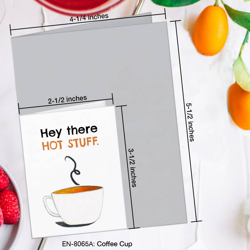 Coffee Cup, Greeting Card (8065A), Enclosure, www.printedcanvas.com
