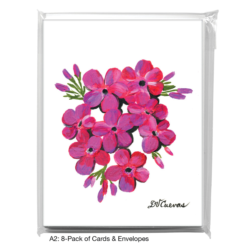 Summer Phlox Fuscia, Greeting Card (7403), A2 8-Pack, printedcanvas.com
