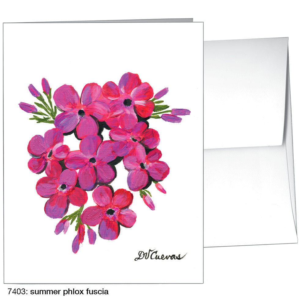 Summer Phlox Fuscia, Greeting Card (7403), A2, printedcanvas.com