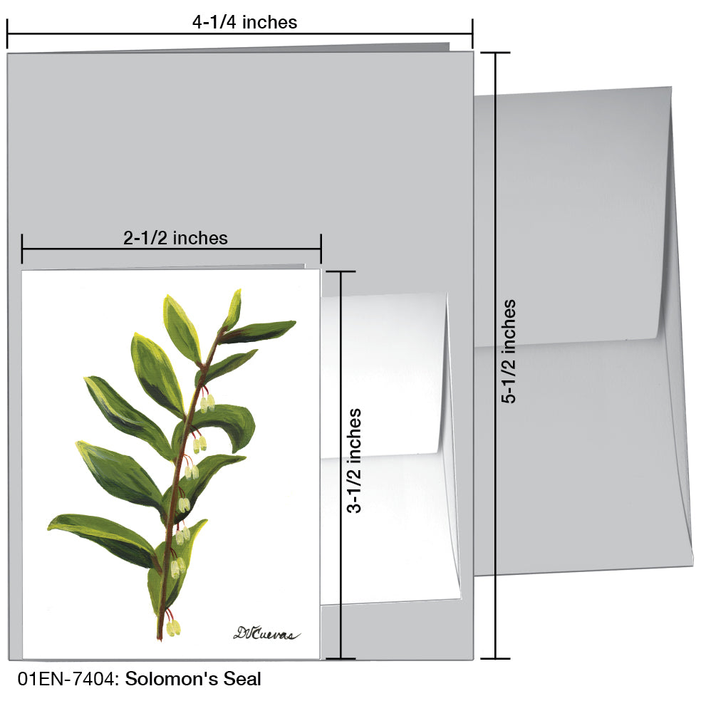 Solomon's Seal, Greeting Card (7404A), Enclosure, www.printedcanvas.com