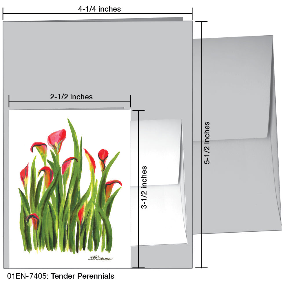 Tender Perennials, Greeting Card (7405A), Enclosure Card, www.printedcanvas.com