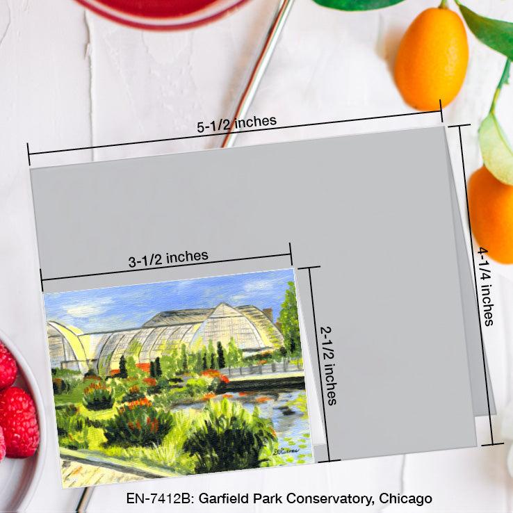 Garfield Park Conservatory, Chicago, Greeting Card (7412B), Enclosure Card, www.printedcanvas.com