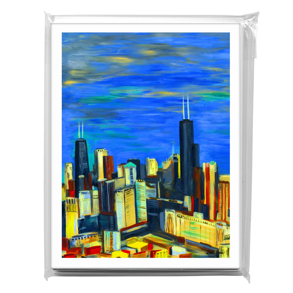 Chicago Sky, Greeting Card (7413A), A2 8-Pack, printedcanvas.com