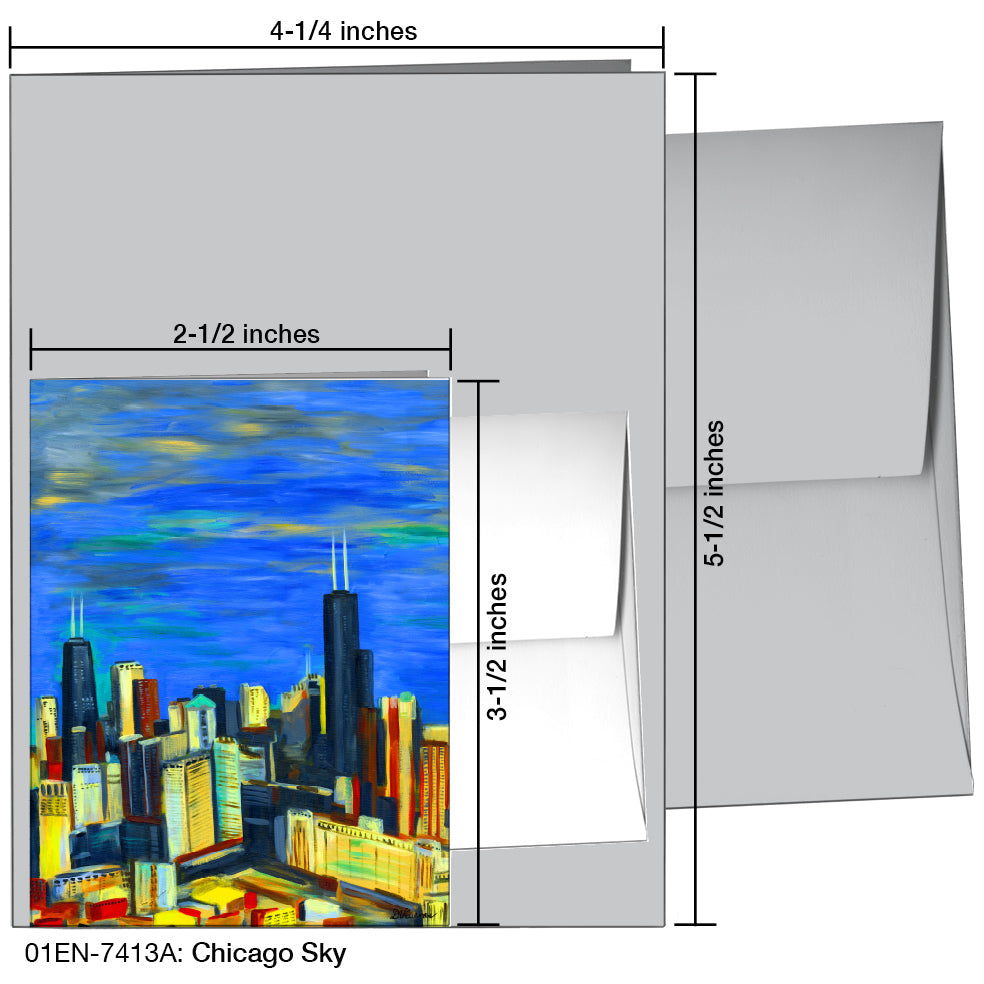 Chicago Sky, Greeting Card (7413A), Enclosure, printedcanvas.com