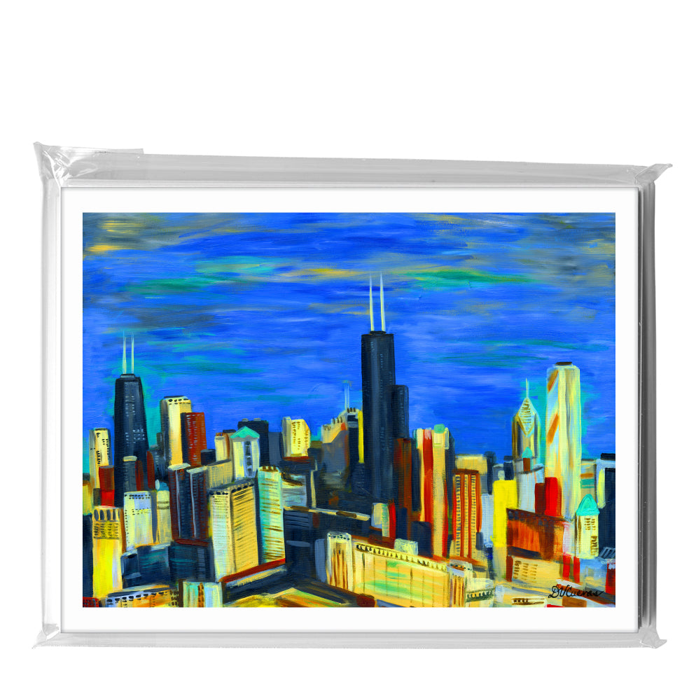 Chicago Sky, Greeting Card (7413B), A2 8-Pack, printedcanvas.com