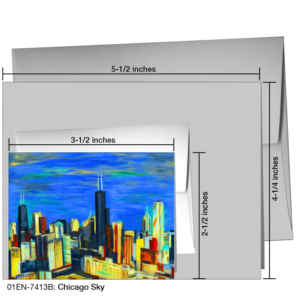 Chicago Sky, Greeting Card (7413B), Enclosure, printedcanvas.com