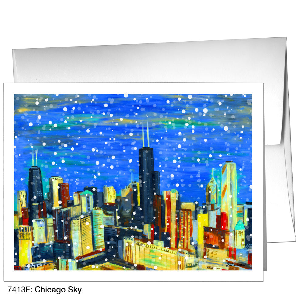 Chicago Sky, Greeting Card (7413F), Front, www.printedcanvas.com