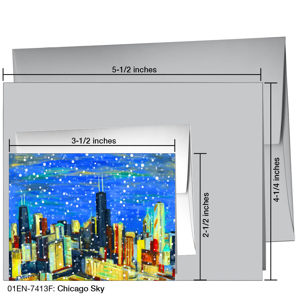 Chicago Sky, Greeting Card (7413F), Enclosure, www.printedcanvas.com