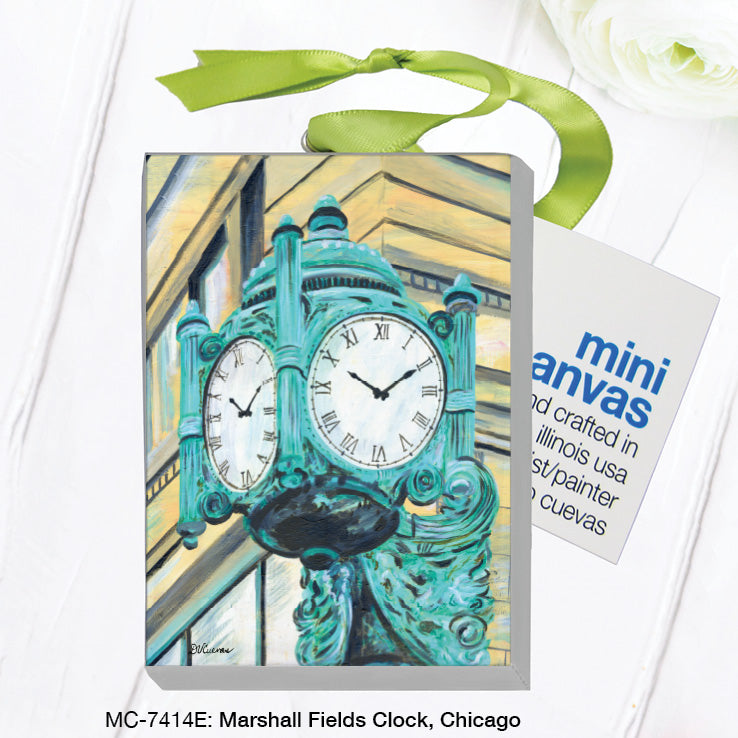Marshall Fields Clock, Chicago, Mini Canvas (MC-7414E), Front, printedcanvas.com