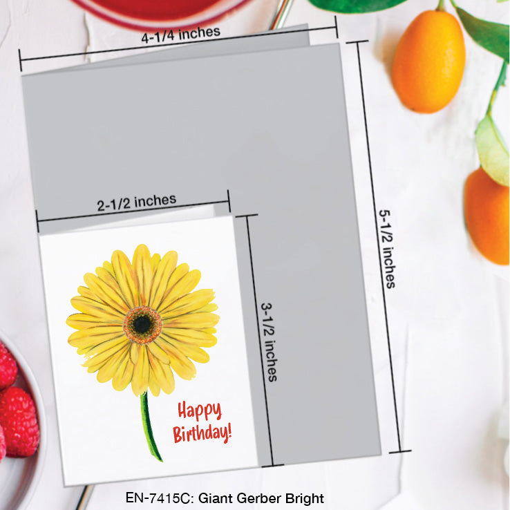 Giant Gerber Bright, Greeting Card (7415C), Enclosure, www.printedcanvas.com