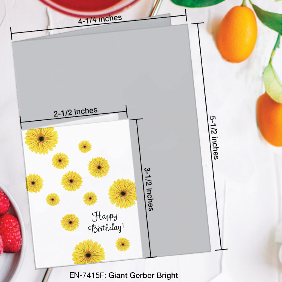 Giant Gerber Bright, Greeting Card (#7415F)