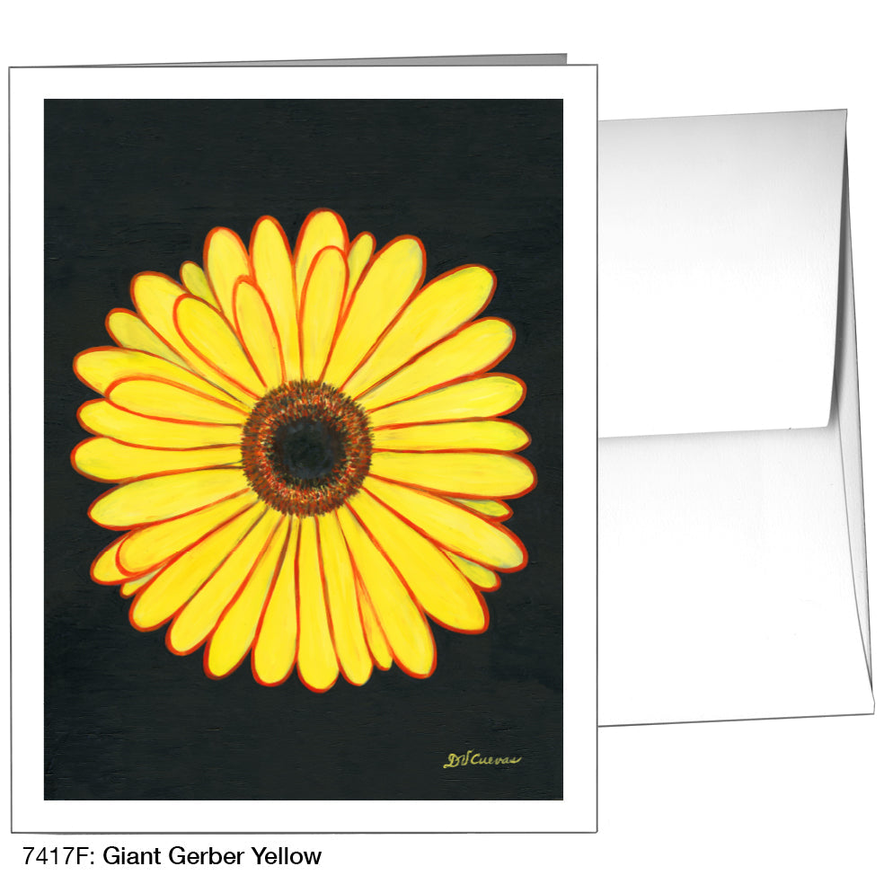 Giant Gerber Yellow, Greeting Card (7417F), A2, printedcanvas.com