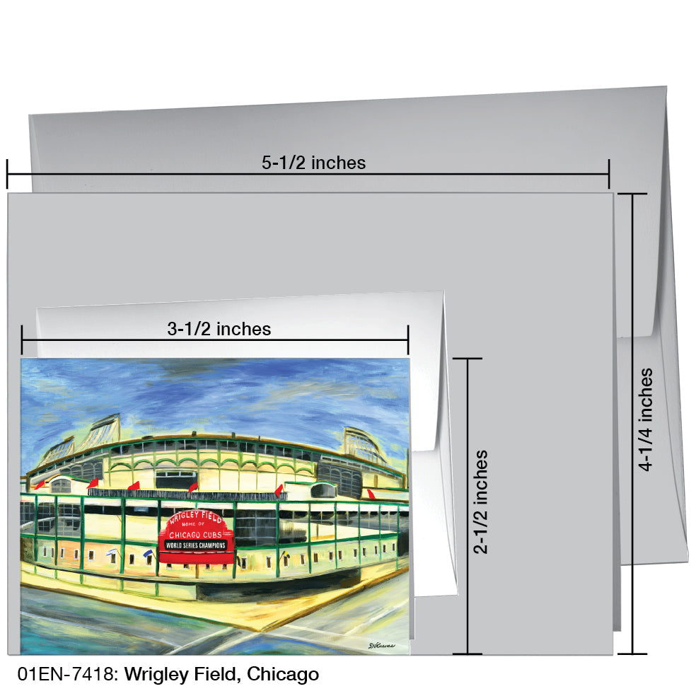 Wrigley Field, Chicago, Greeting Card (7418B), Enclosure, www.printedcanvas.com