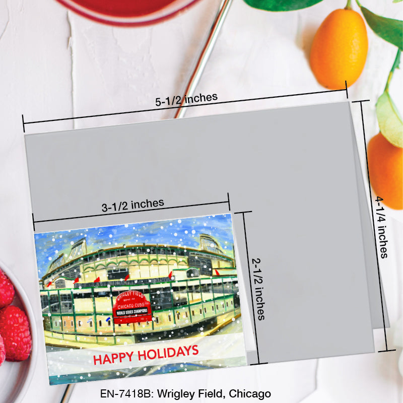 Wrigley Field, Chicago, Greeting Card (7418B), Enclosure Card, www.printedcanvas.com