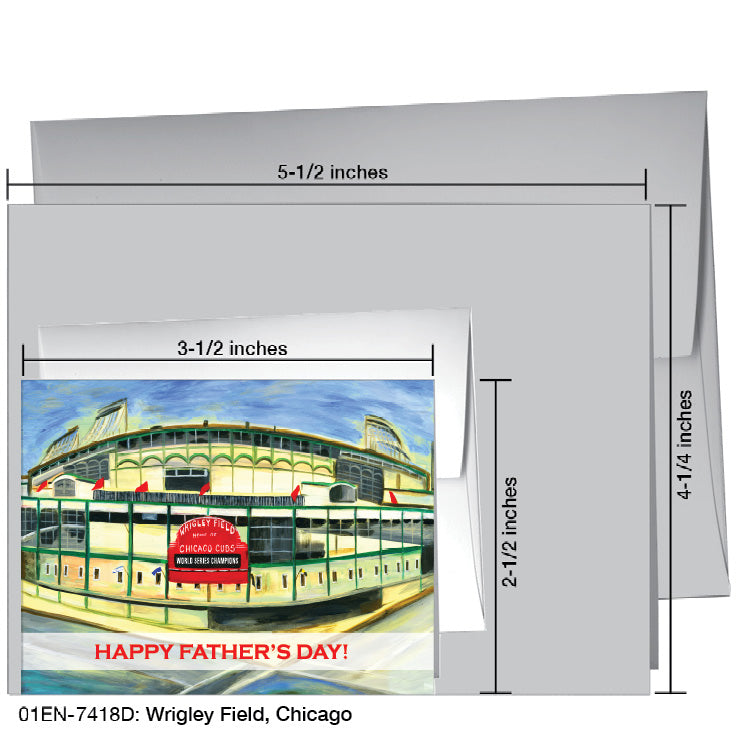 Wrigley Field, Chicago, Greeting Card (7418D)