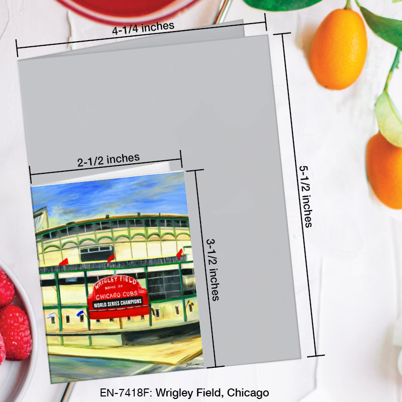 Wrigley Field, Chicago, Greeting Card (7418F), Enclosure Card, www.printedcanvas.com