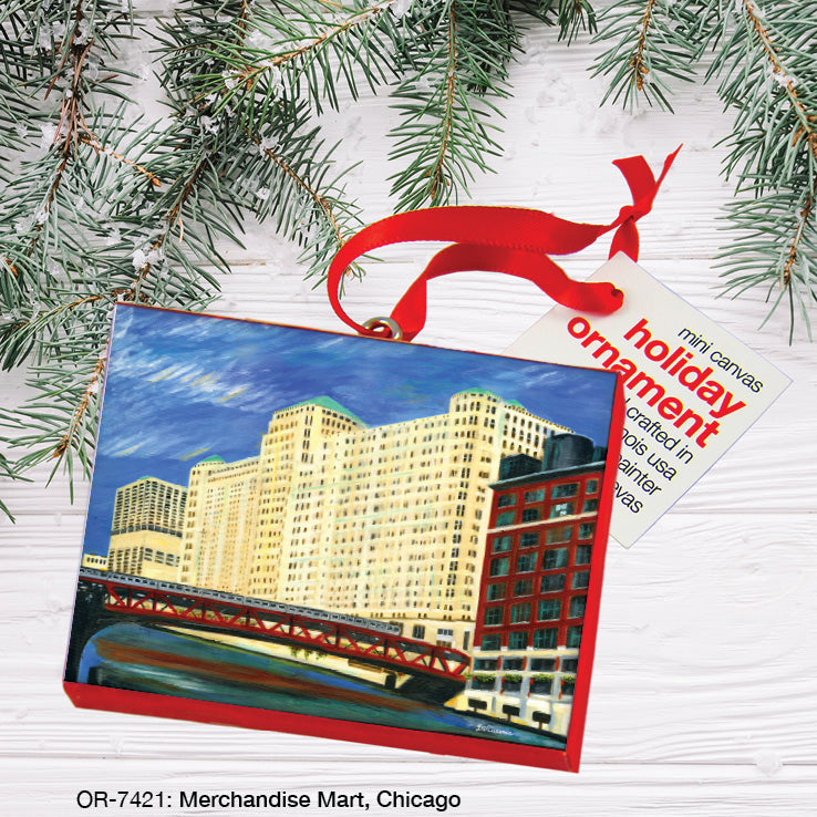 Merchandise Mart, Chicago, Ornament (OR-7421), Front, printedcanvas.com