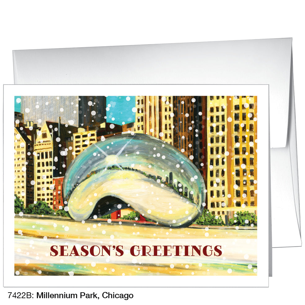 Millennium Park, Chicago, Greeting Card (7422B), A2 Card Front, www.printedcanvas.com