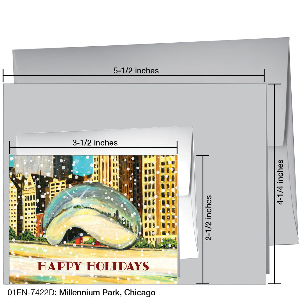 Millennium Park, Chicago, Greeting Card (7422D), Enclosure, printedcanvas.com