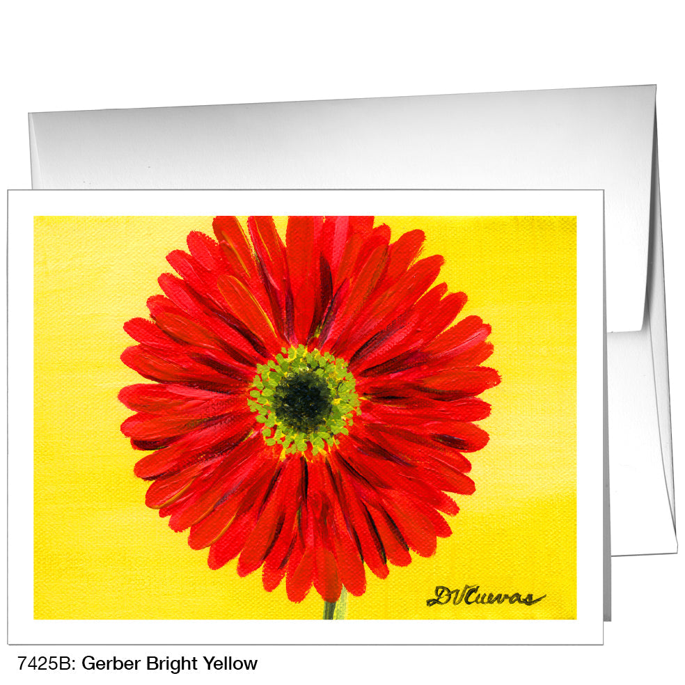 Gerber Bright Yellow, Greeting Card (7425B), A2, printedcanvas.com