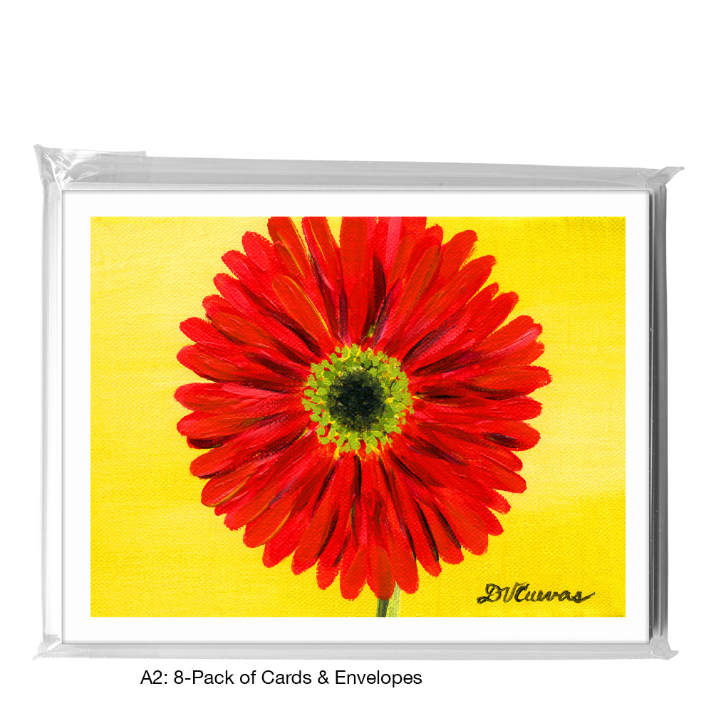 Gerber Bright Yellow, Greeting Card (7425B), A2 8-Pack, printedcanvas.com