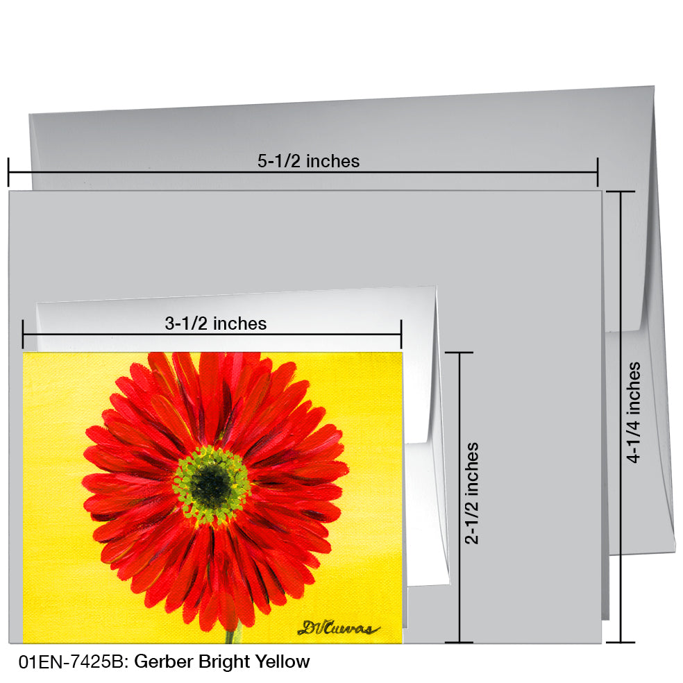 Gerber Bright Yellow, Greeting Card (7425B), Enclosure, printedcanvas.com