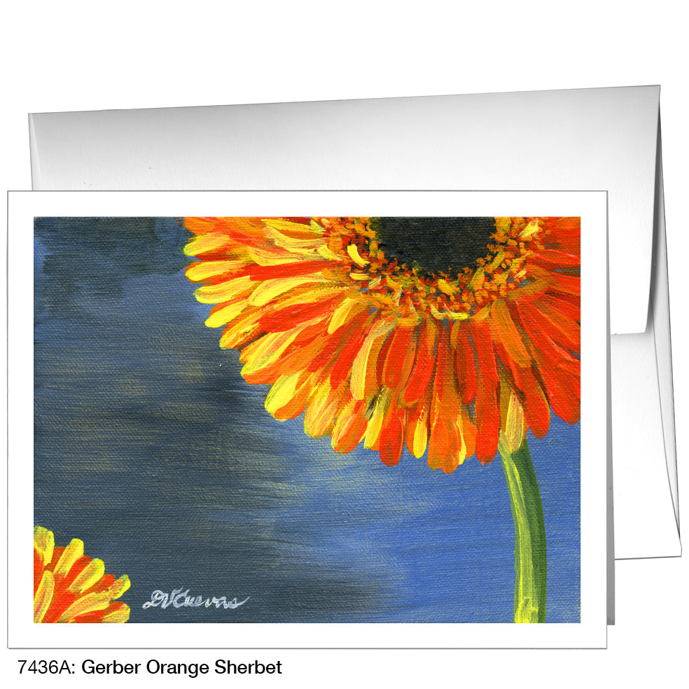 Gerber Orange Sherbet, Greeting Card (7436A), A2, printedcanvas.com