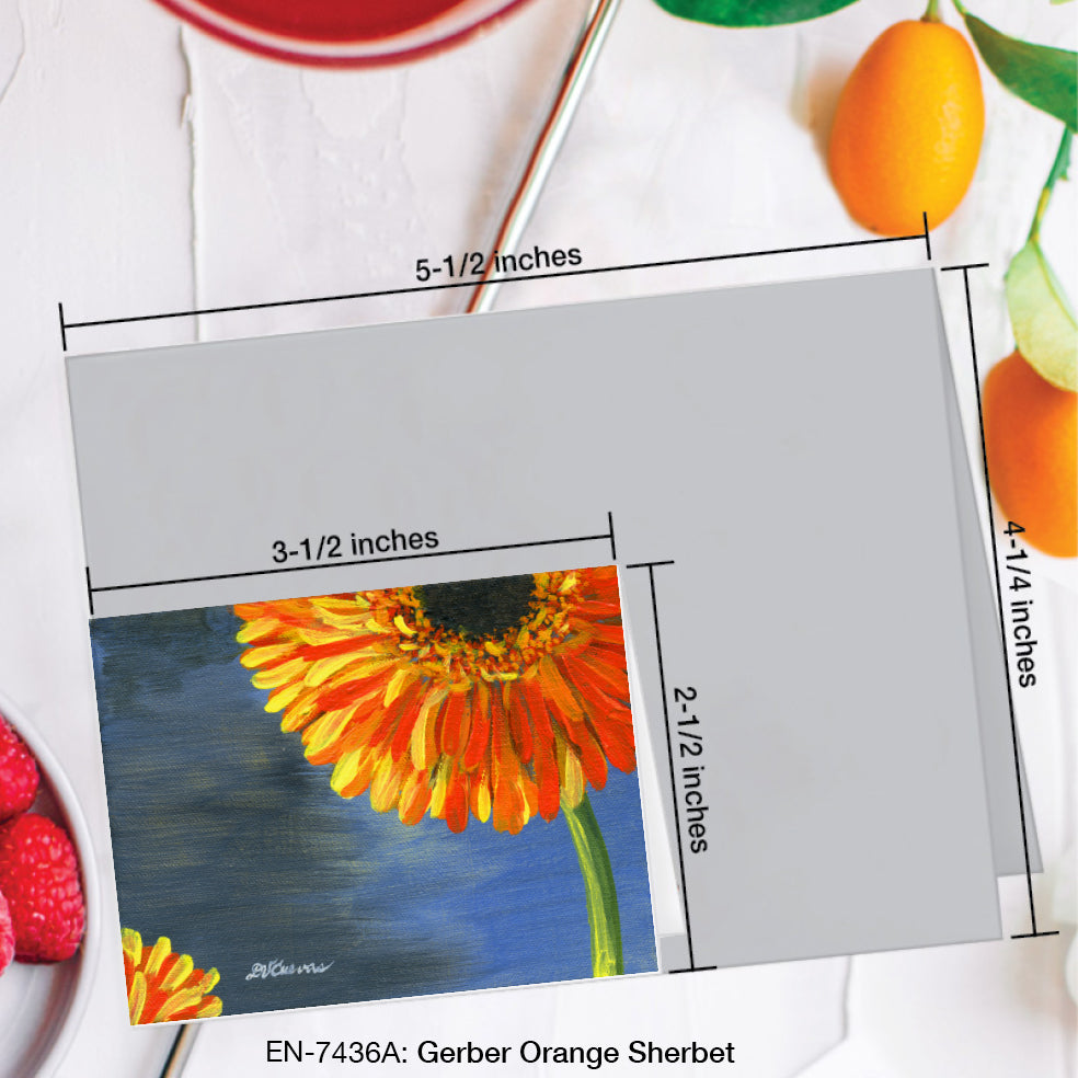 Gerber Orange Sherbet, Greeting Card (#7436A)
