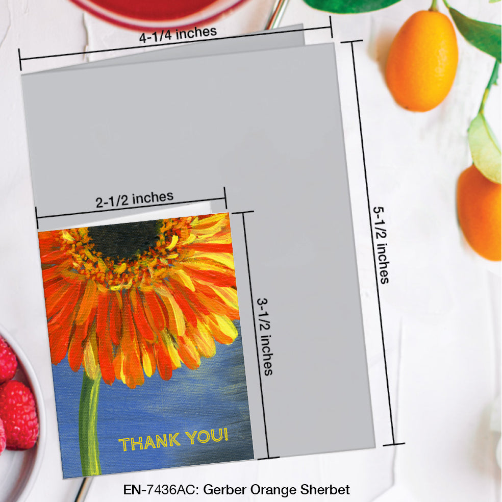 Gerber Orange Sherbet, Greeting Card (#7436AC)